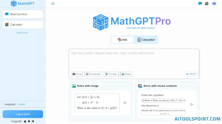 Free AI Tool to Solve Maths Problem - MathGPTPro