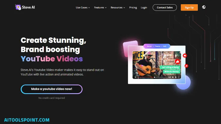 Steve.AI's YouTube Video Maker