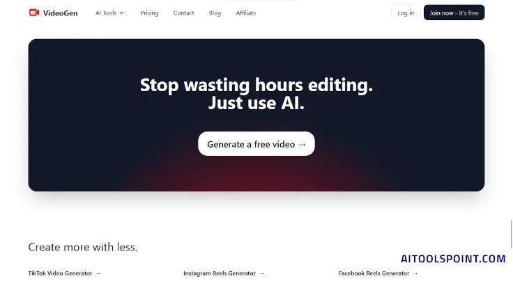 VideoGen's AI Video Generator